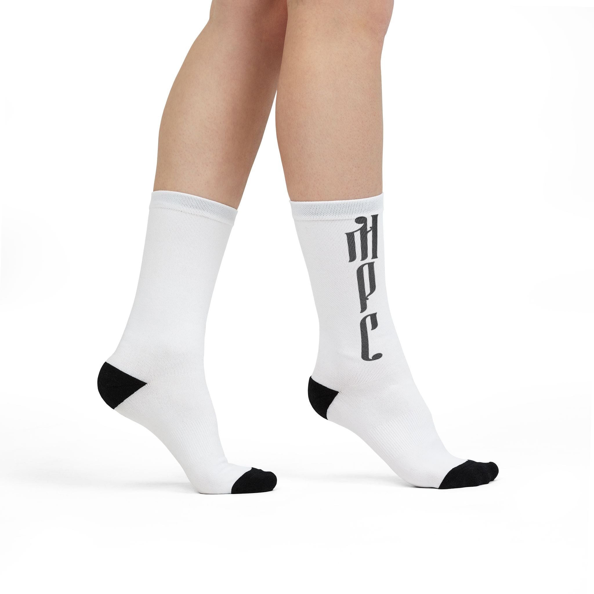 Crew Socks — Gothic Vertical 'Hope' Sublimation Design