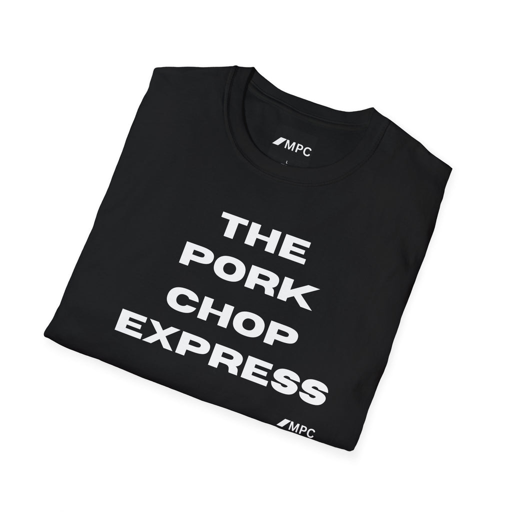 T-Shirt — "The Pork Chop Express" Minimal Text Tee