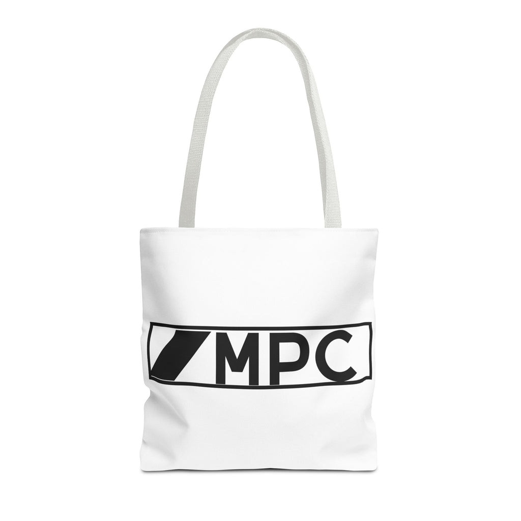 MPC Logo Tote Bag — Minimalist Black & White Music Producer Carryall
