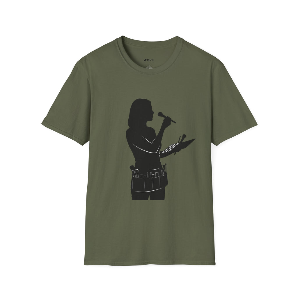 Make up Artist Silhouette T-Shirt — Vocalist Microphone Graphic Tee