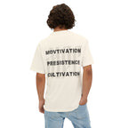 Motivation Persistence Cultivation Tee — Oversized Boxy Graphic T‑Shirt