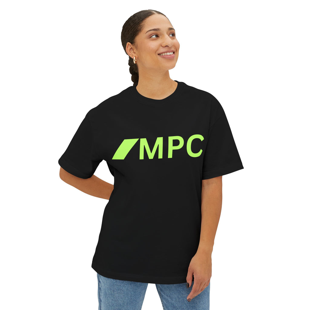 MPC Logo Boxy Tee — Neon Green Minimalist Oversized Shirt
