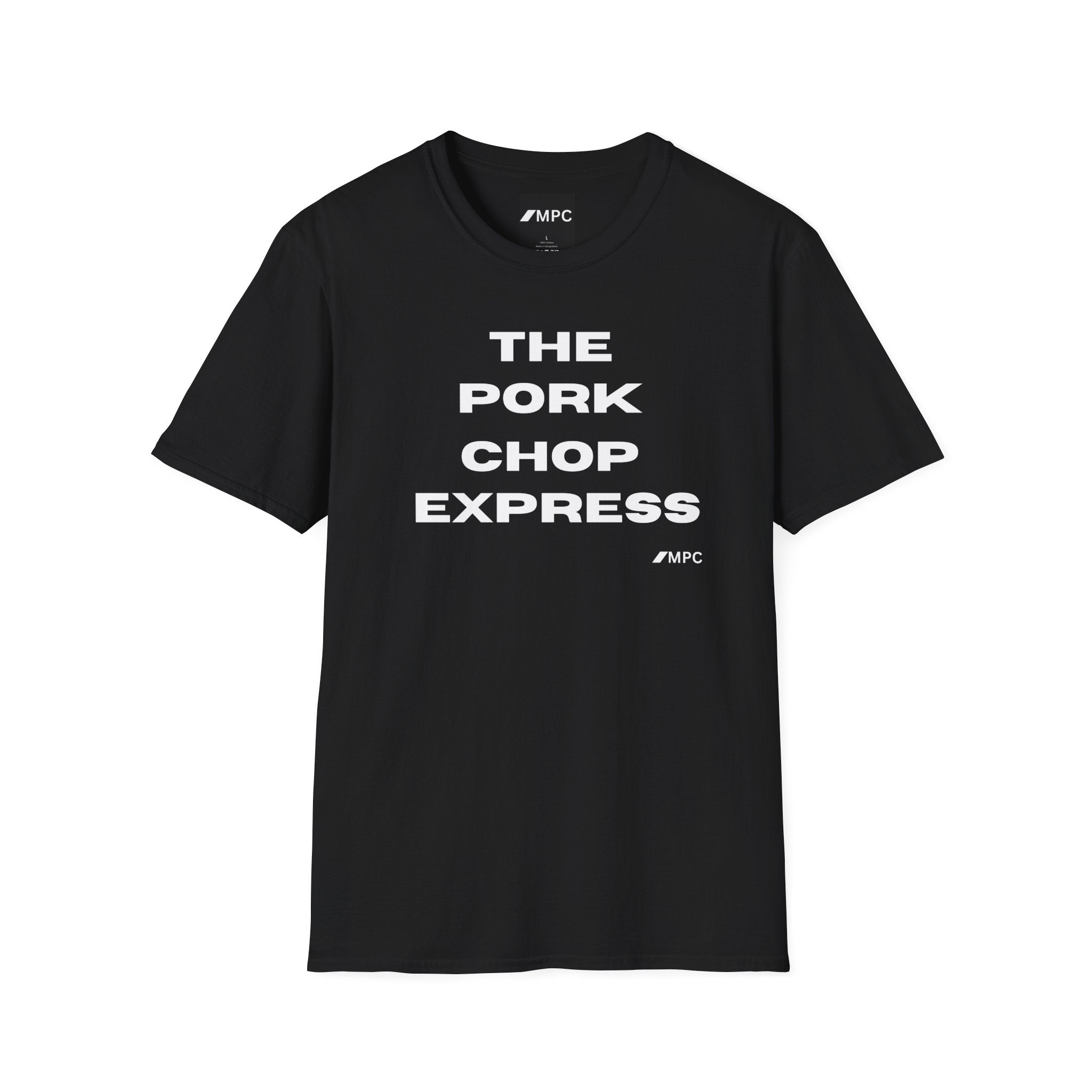 T-Shirt — "The Pork Chop Express" Minimal Text Tee