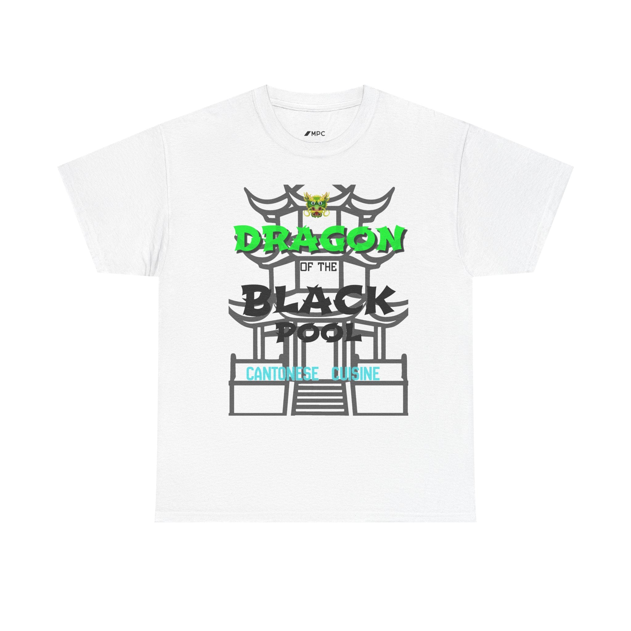 Dragon of the Black Pool Tee — Asian Temple Graphic T-Shirt