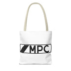MPC Logo Tote Bag — Minimalist Black & White Music Producer Carryall