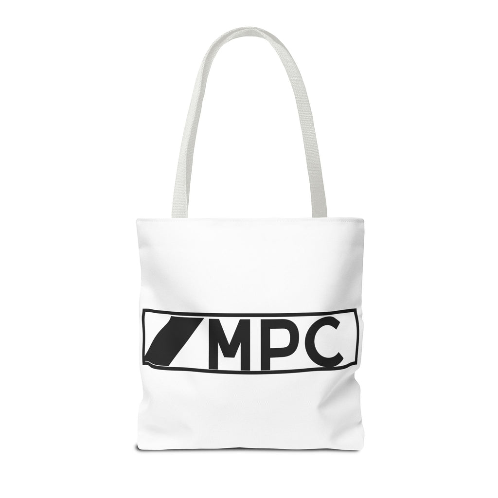 MPC Logo Tote Bag — Minimalist Black & White Music Producer Carryall