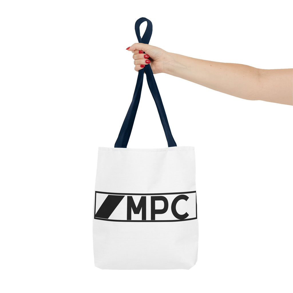 MPC Logo Tote Bag — Minimalist Black & White Music Producer Carryall