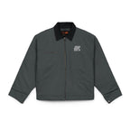Duck Cloth Work Jacket — Black Durable Workwear Jacket with Small Chest Logo