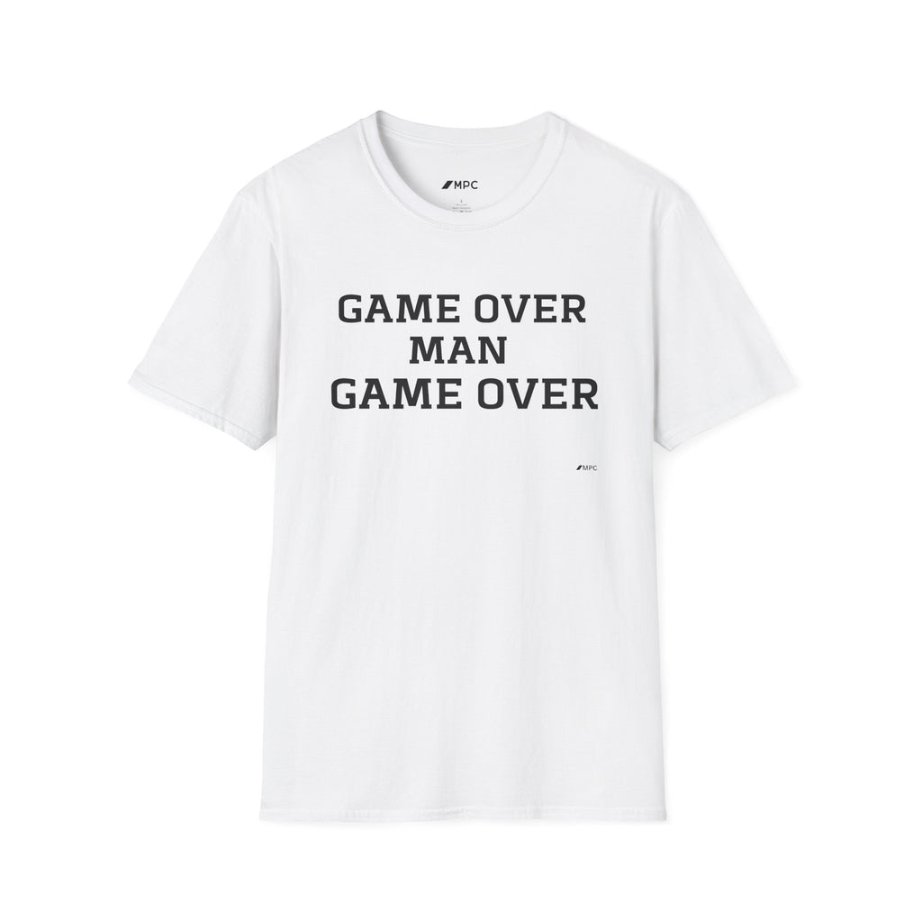 Game Over Man Game Over T-Shirt — Funny Retro Phrase Tee for Gamers & Humor Lovers