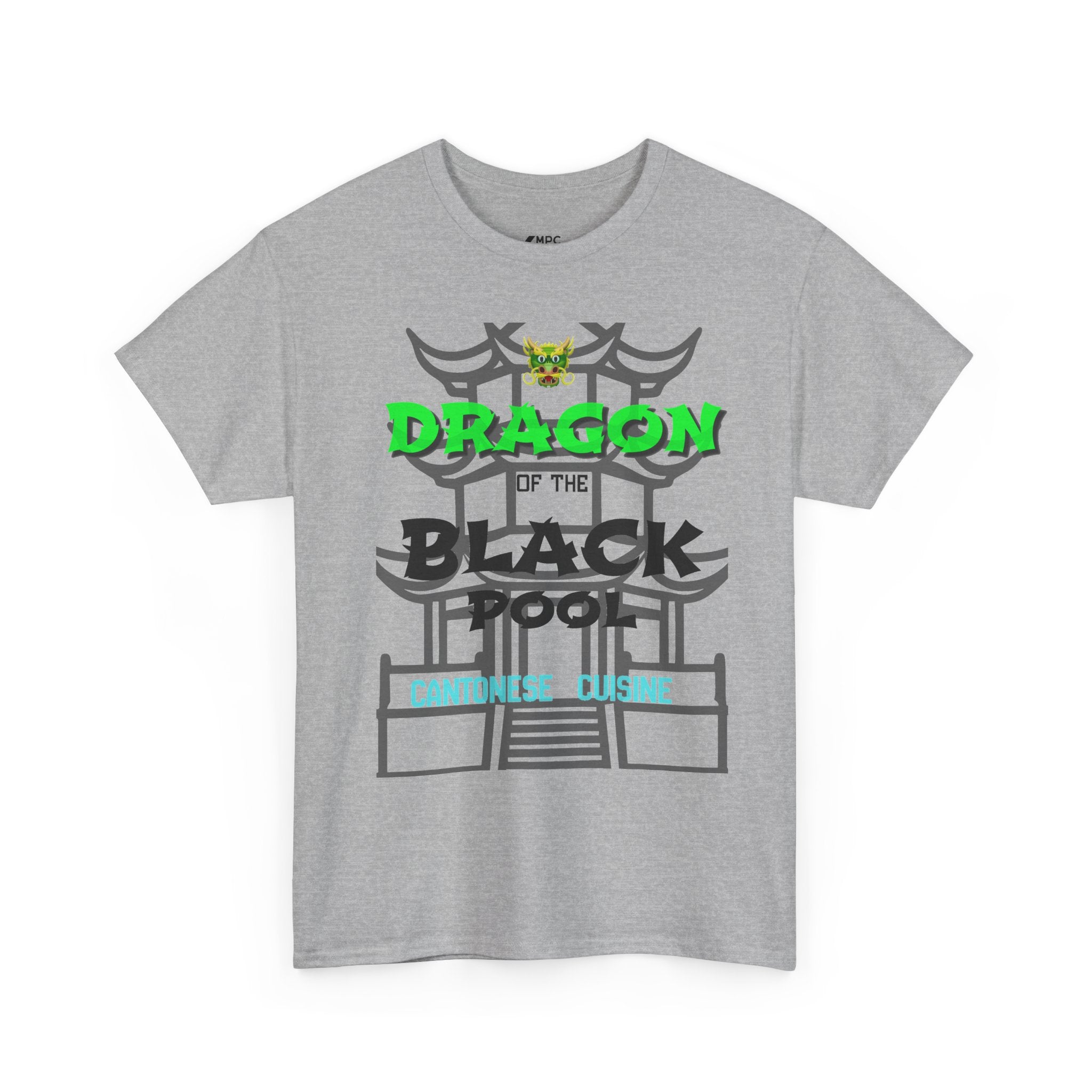 Dragon of the Black Pool Tee — Asian Temple Graphic T-Shirt