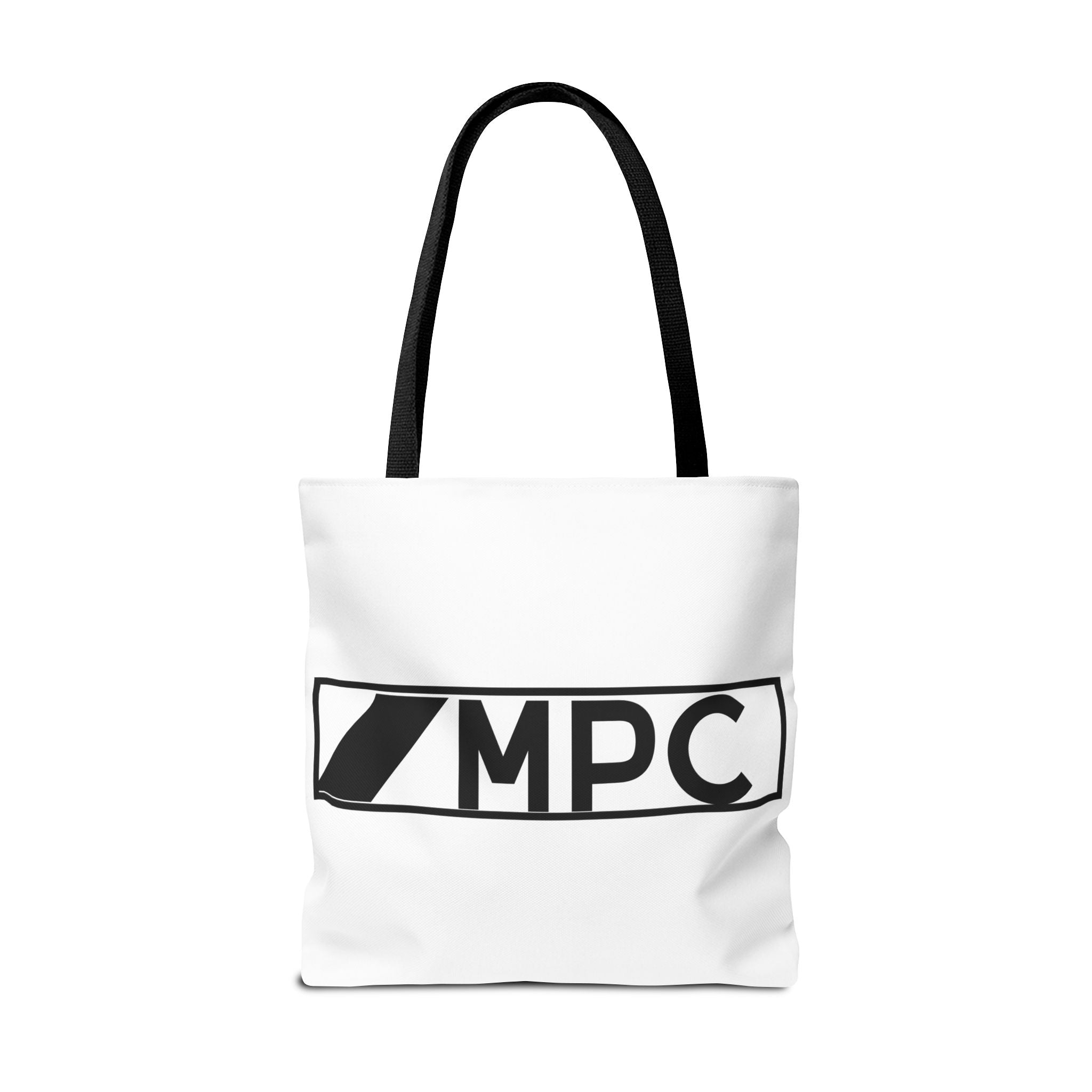 MPC Logo Tote Bag — Minimalist Black & White Music Producer Carryall