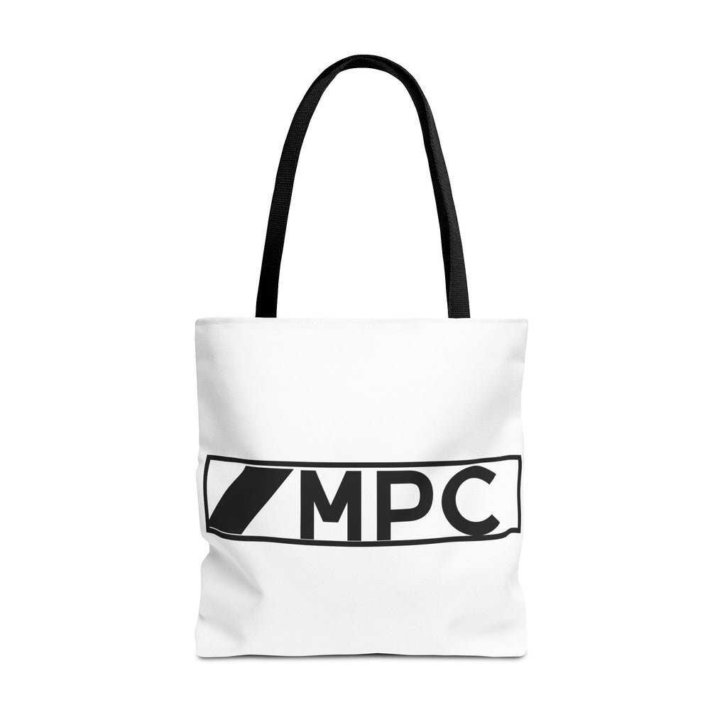 MPC Logo Tote Bag — Minimalist Black & White Music Producer Carryall