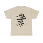 Hey Wang Chi Graphic Tee — Vintage Detective Hat & Flying Knife Design