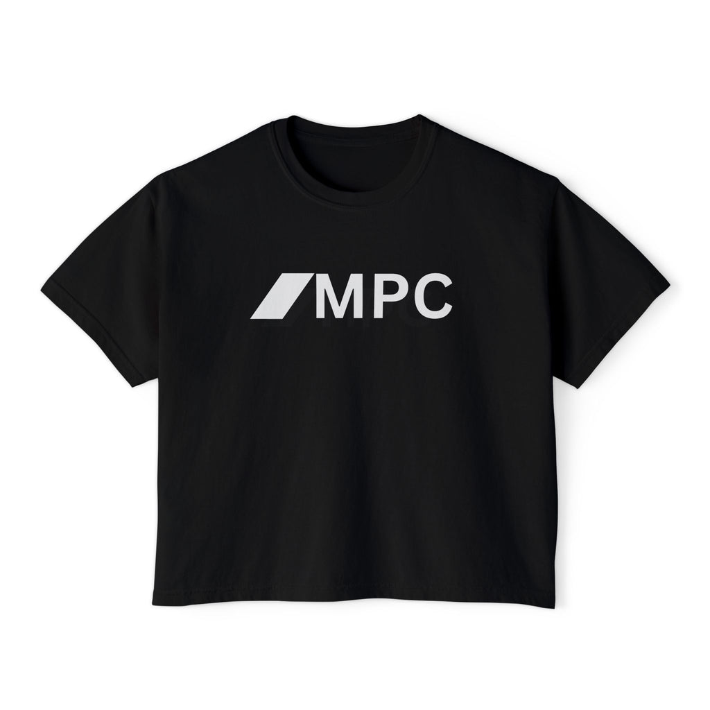 MPC Logo Women's Boxy Tee — Minimalist Graphic Crop T-Shirt
