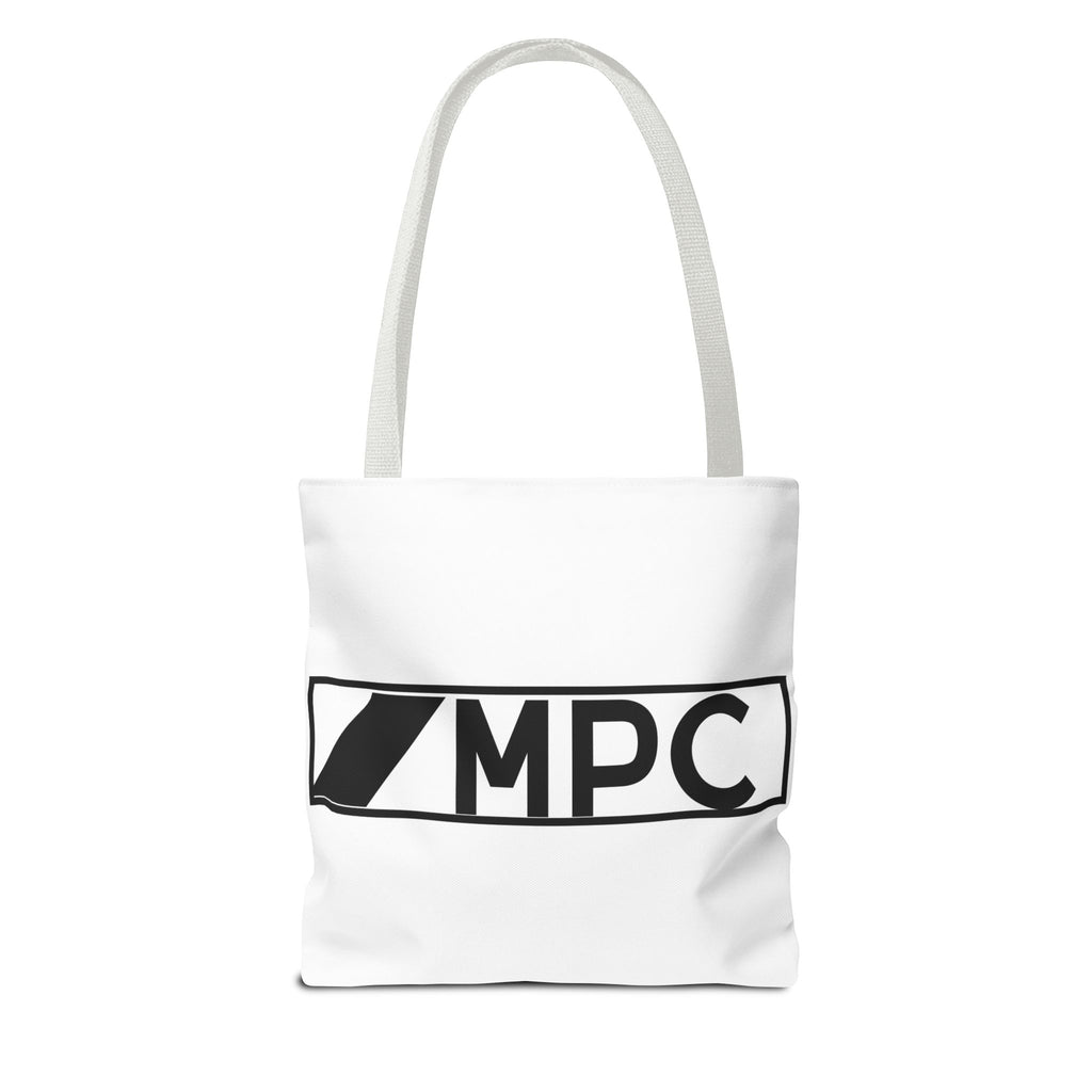MPC Logo Tote Bag — Minimalist Black & White Music Producer Carryall