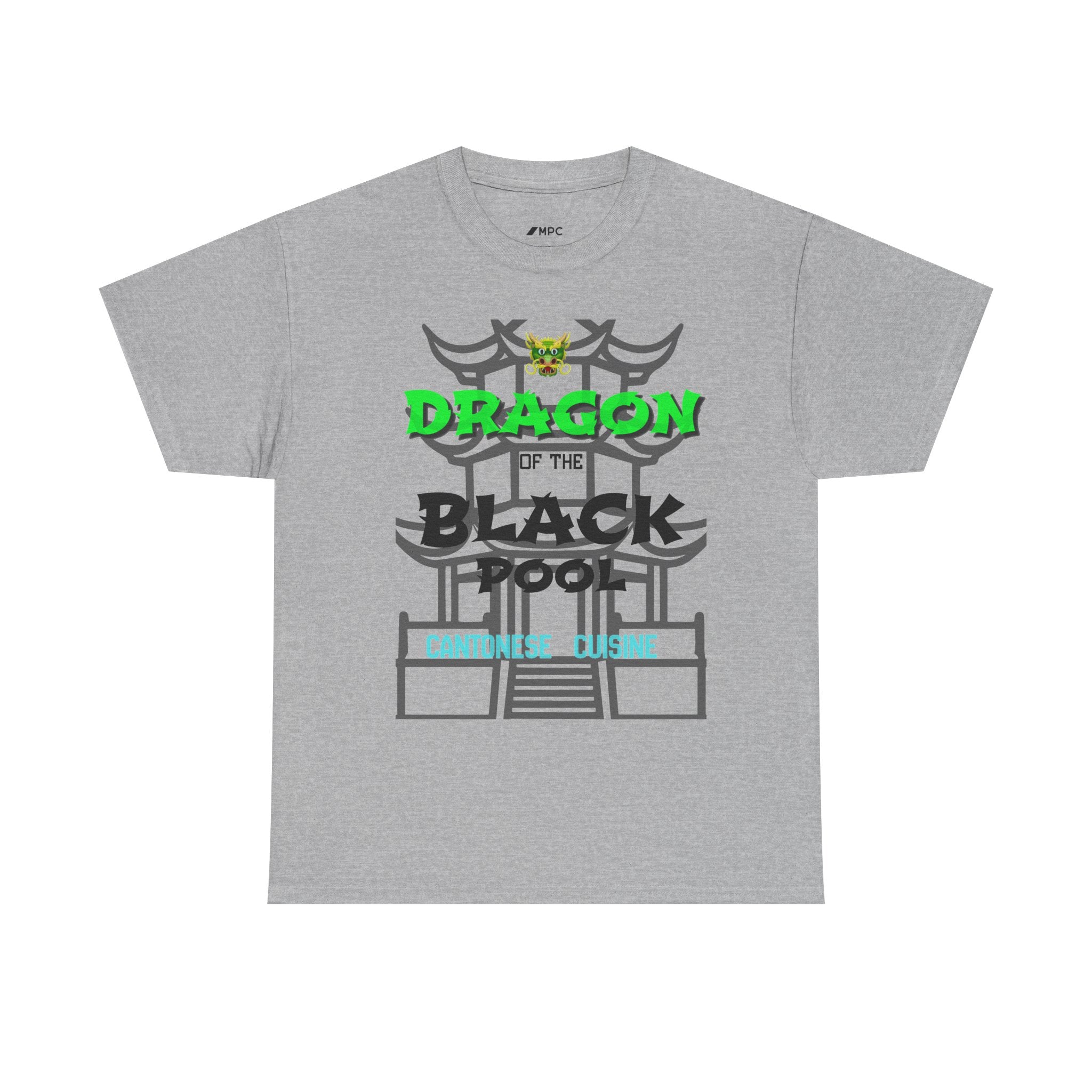 Dragon of the Black Pool Tee — Asian Temple Graphic T-Shirt