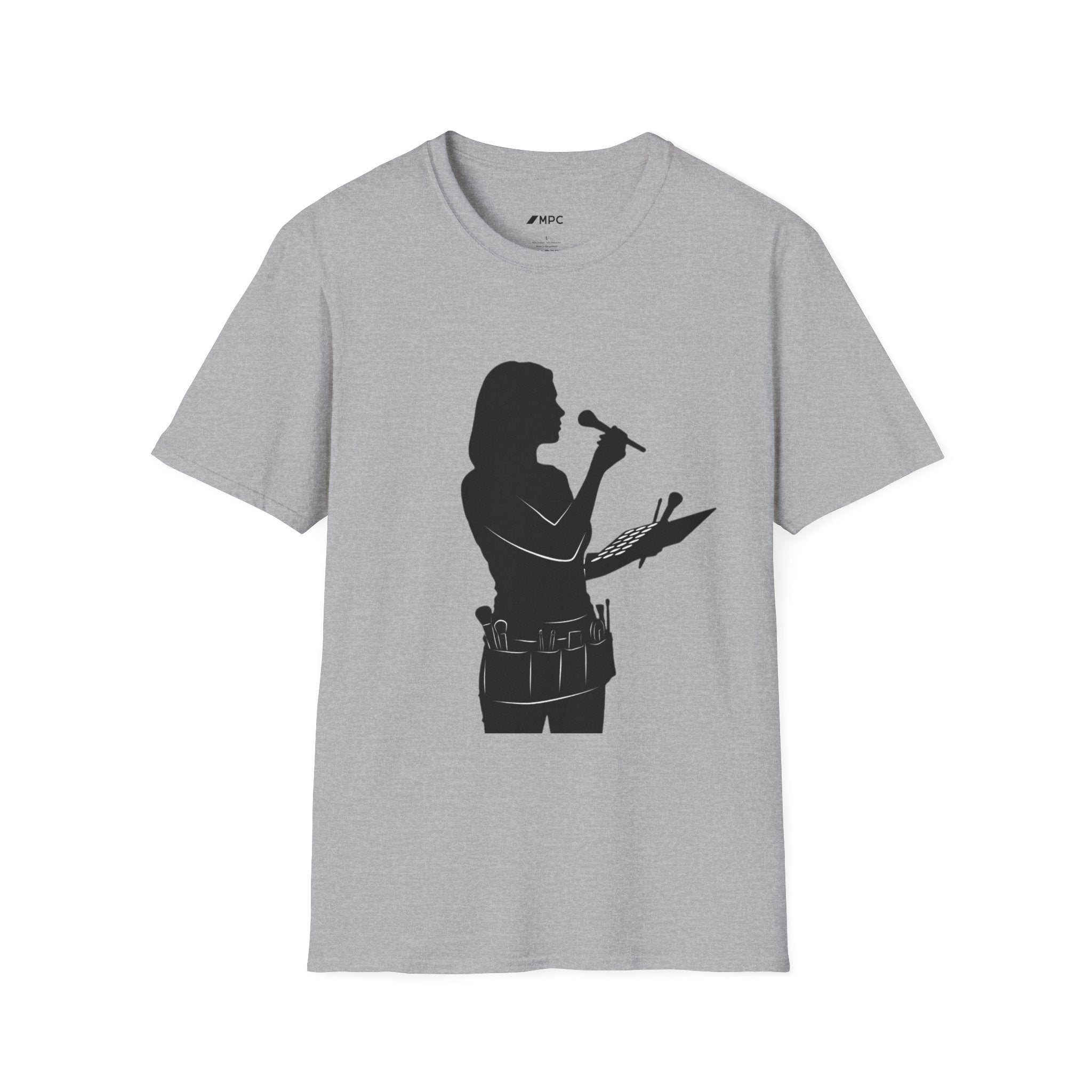 Make up Artist Silhouette T-Shirt — Vocalist Microphone Graphic Tee