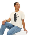 Make Up Artist Silhouette Boxy Tee — Female Vocalist Music Teacher T‑Shirt