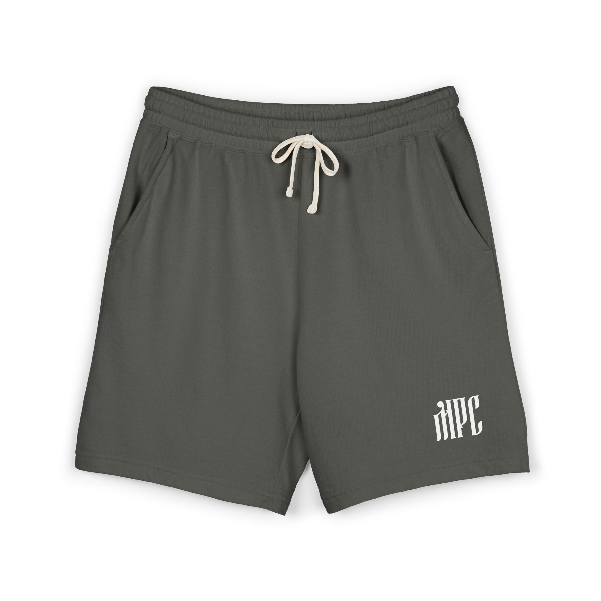 Lightweight Fleece Sweat Shorts — Minimal 'HPC' Logo Casual Lounge Shorts
