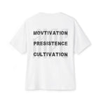 Motivation Persistence Cultivation Tee — Oversized Boxy Graphic T‑Shirt
