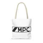 MPC Logo Tote Bag — Minimalist Black & White Music Producer Carryall