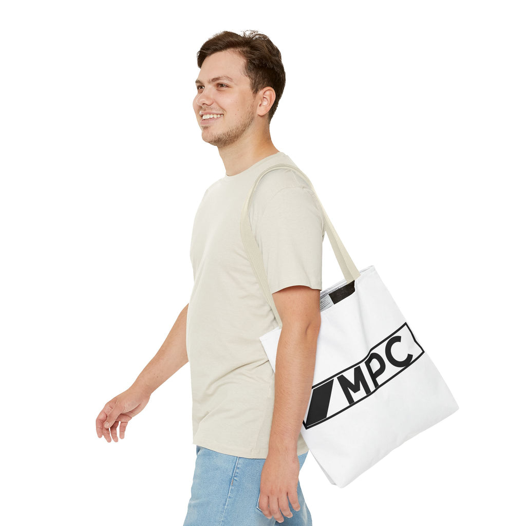 MPC Logo Tote Bag — Minimalist Black & White Music Producer Carryall