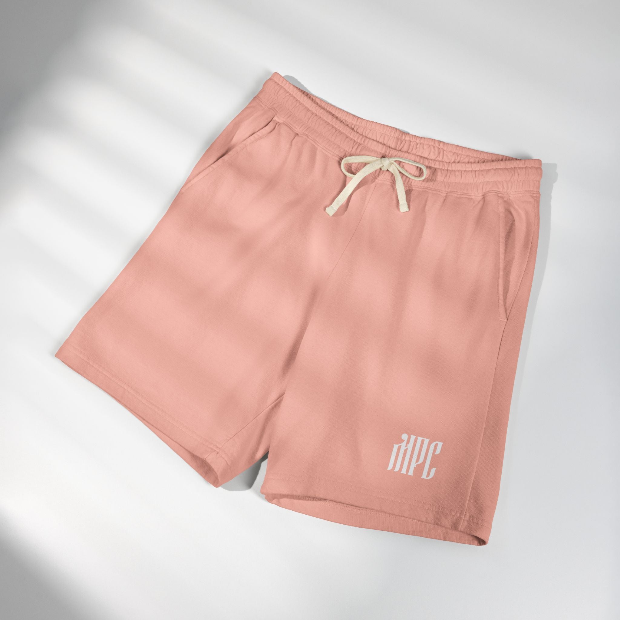 Lightweight Fleece Sweat Shorts — Minimal 'HPC' Logo Casual Lounge Shorts