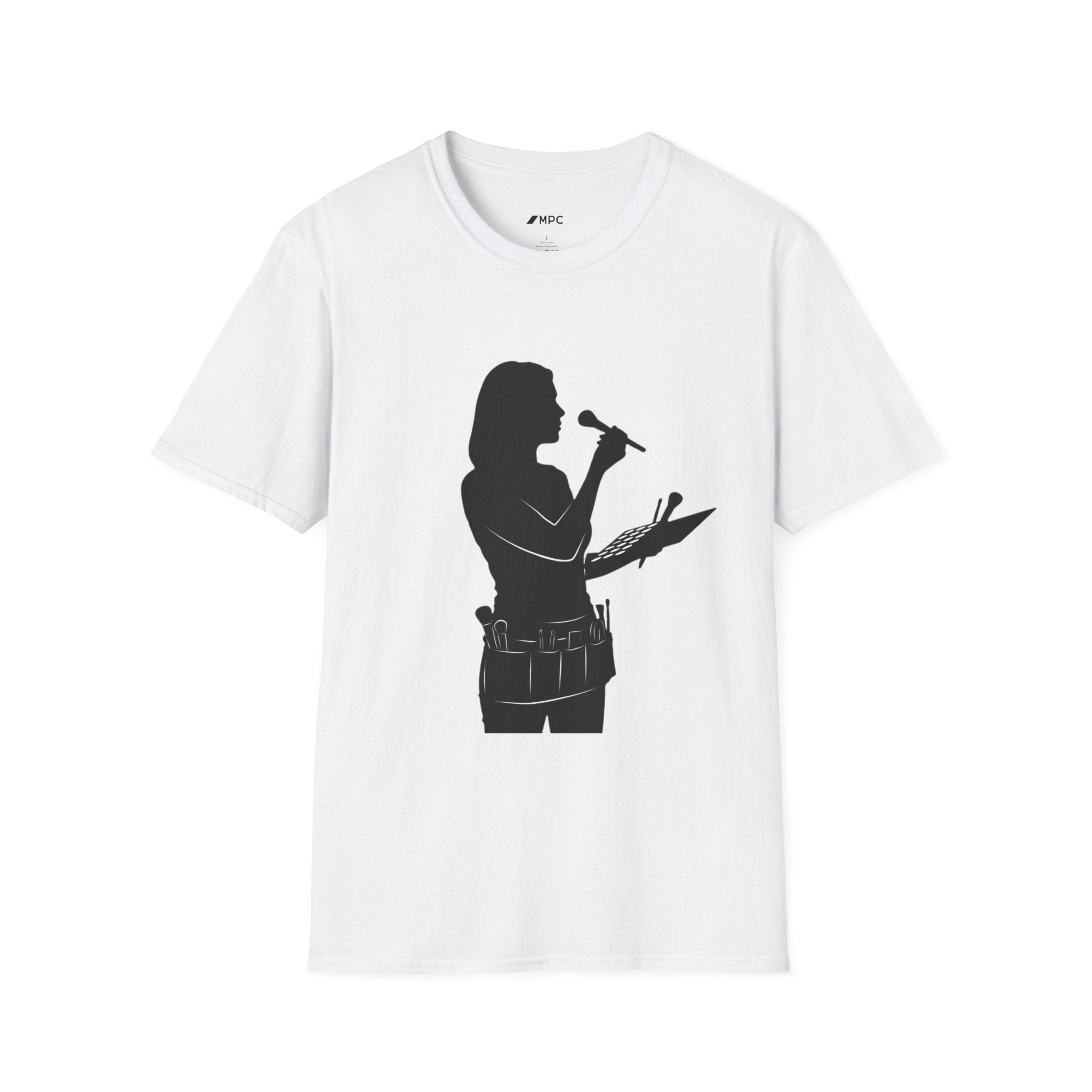 Make up Artist Silhouette T-Shirt — Vocalist Microphone Graphic Tee
