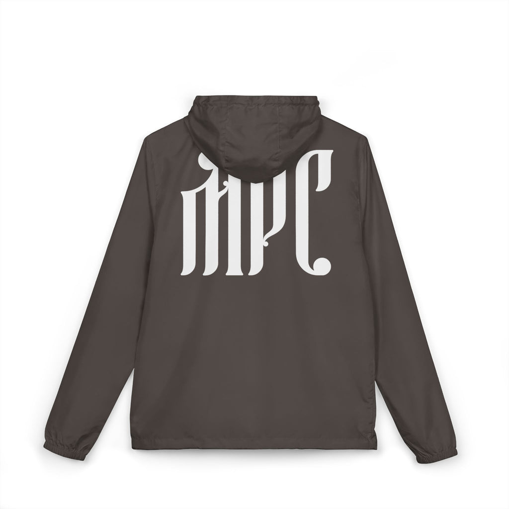 Windbreaker Jacket — White Camo Gothic "MPC" Logo