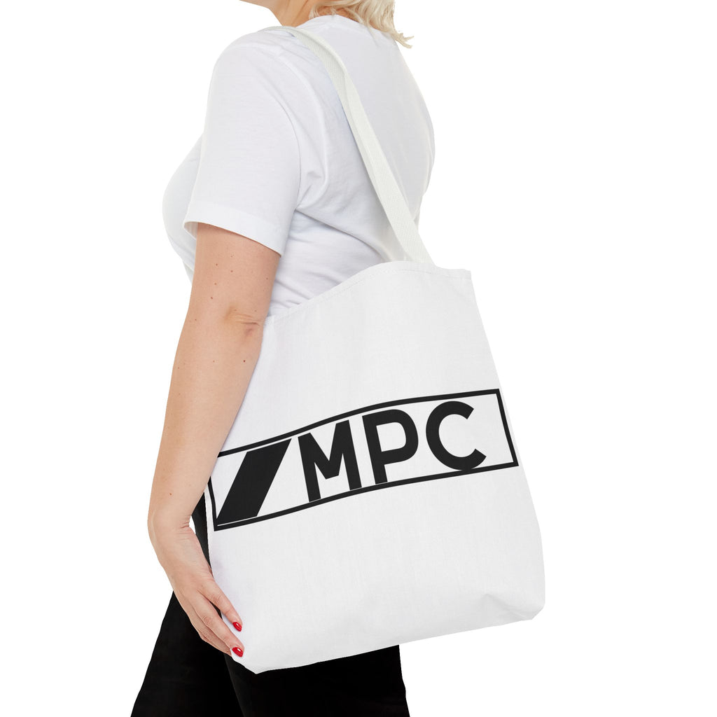 MPC Logo Tote Bag — Minimalist Black & White Music Producer Carryall