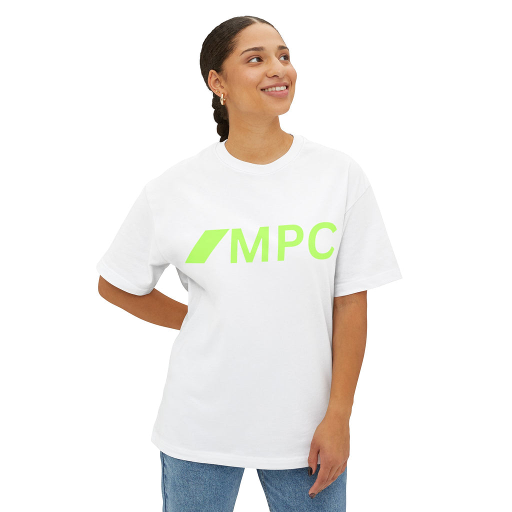 MPC Logo Boxy Tee — Neon Green Minimalist Oversized Shirt