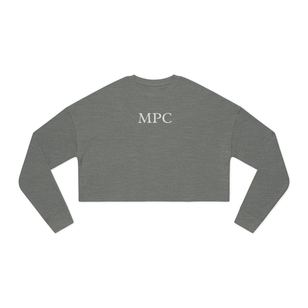 Cropped Sweatshirt - Monogram MPC Back Print, Cozy Casual Women's Crop Top