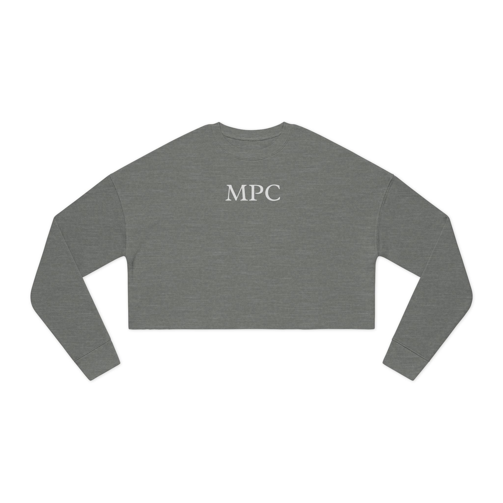 Cropped Sweatshirt - Monogram MPC Back Print, Cozy Casual Women's Crop Top