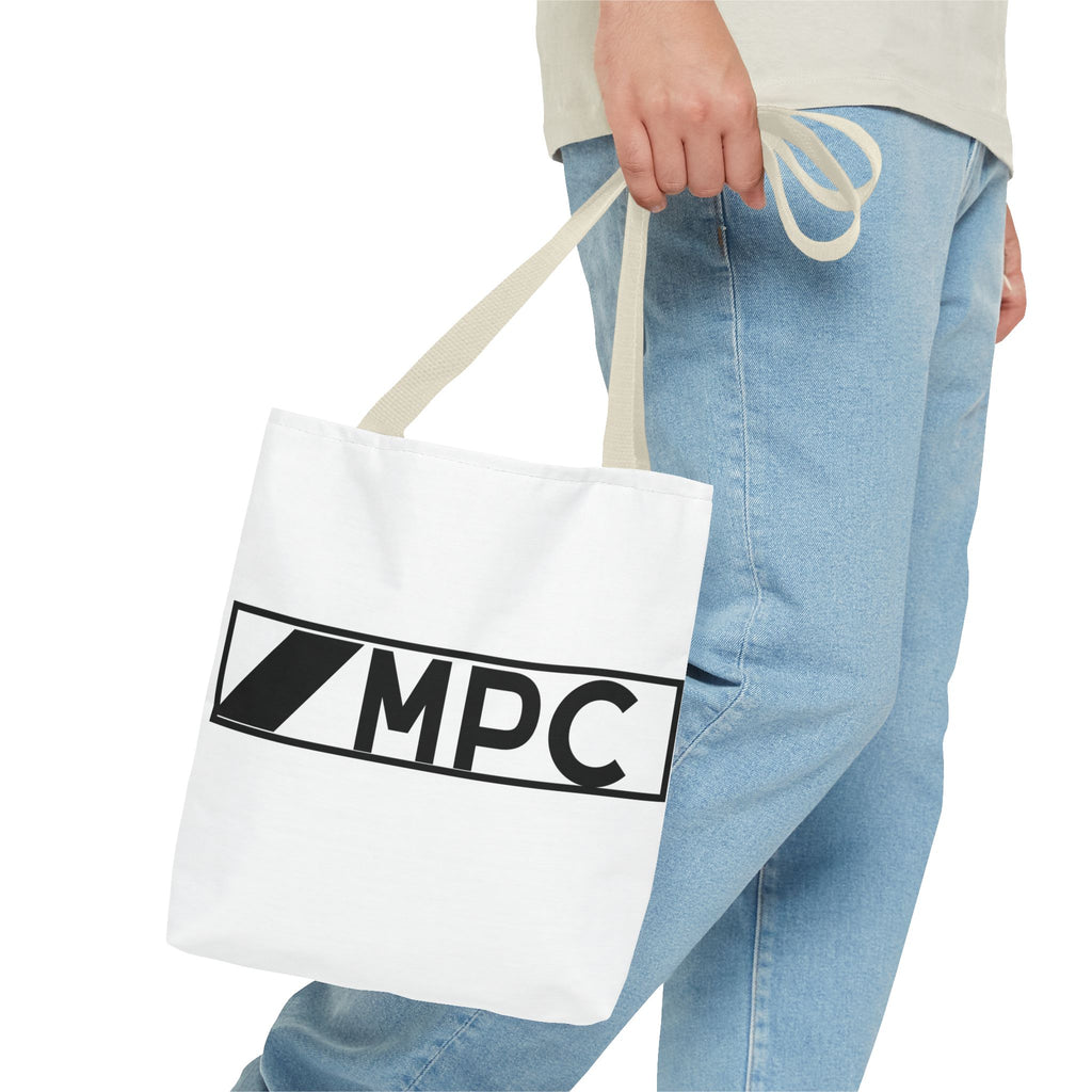 MPC Logo Tote Bag — Minimalist Black & White Music Producer Carryall