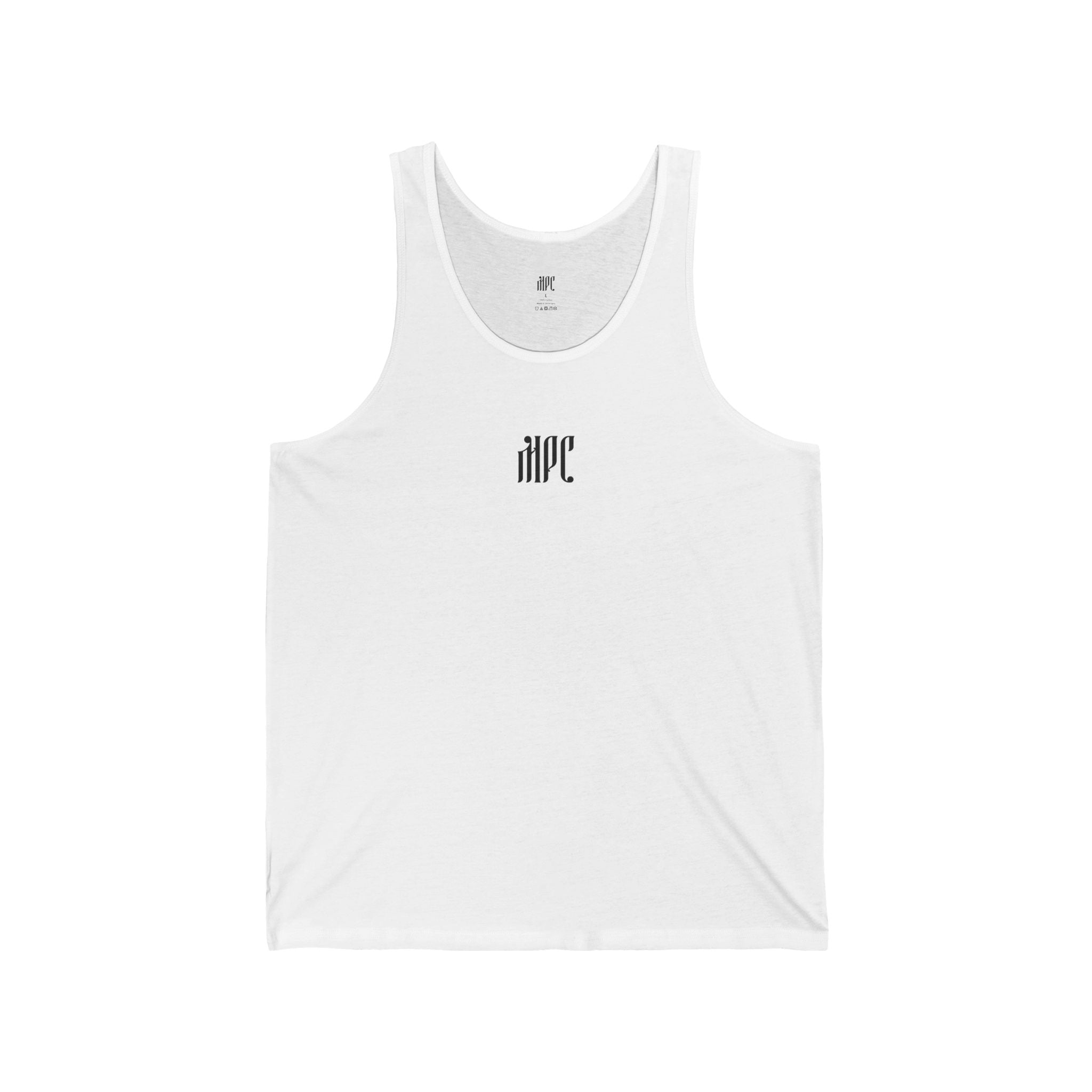 Minimalist Monogram Tank Top — Gothic "MPC" Chest & Back Design