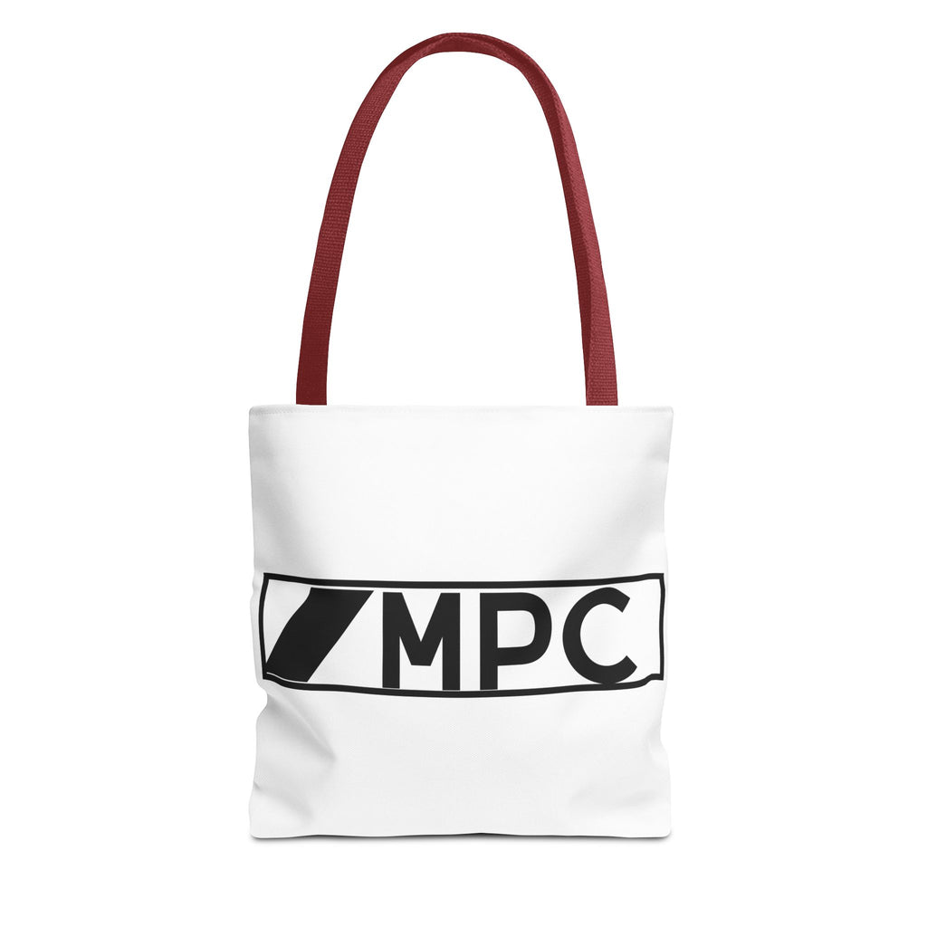 MPC Logo Tote Bag — Minimalist Black & White Music Producer Carryall