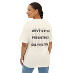 Motivation Persistence Cultivation Tee — Oversized Boxy Graphic T‑Shirt