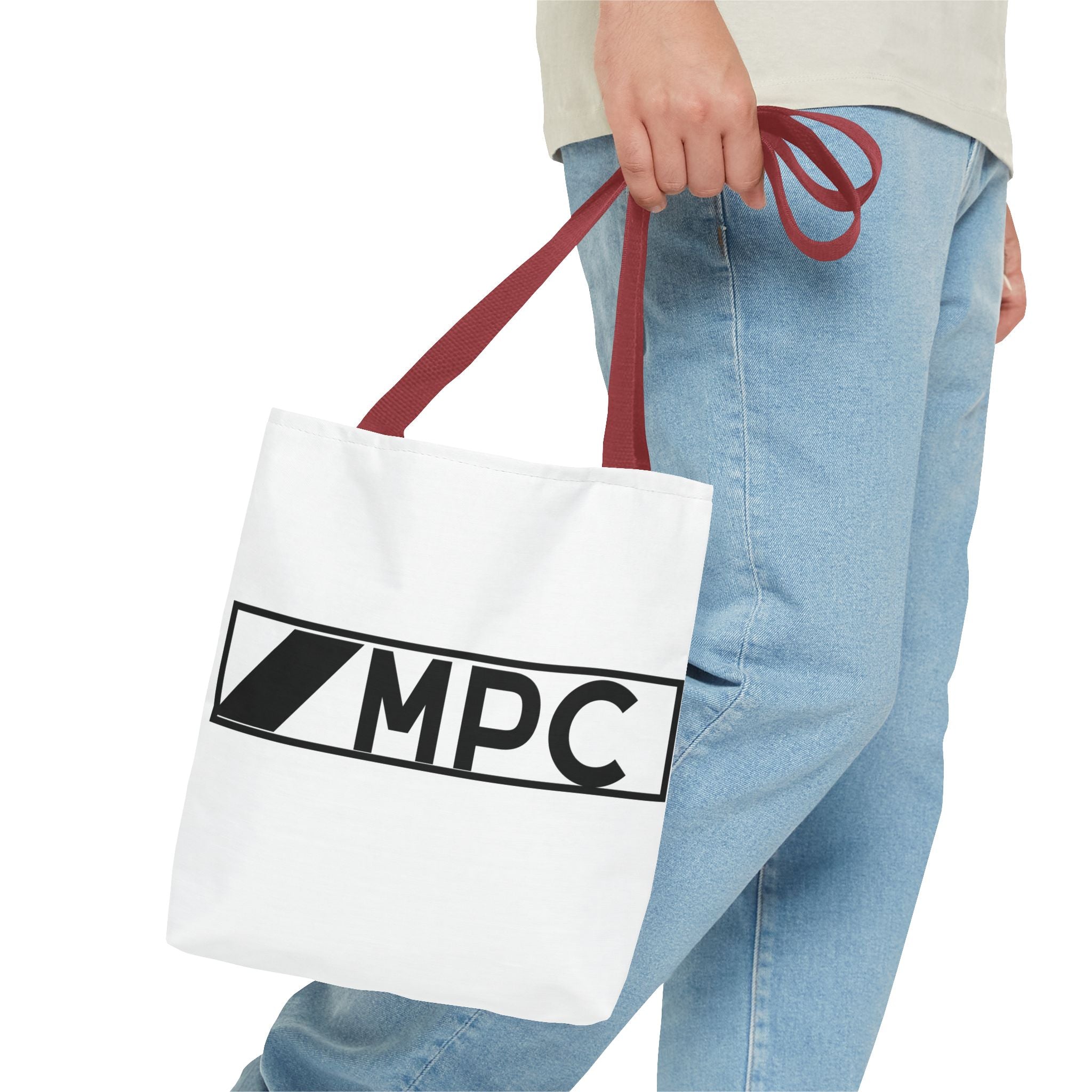 MPC Logo Tote Bag — Minimalist Black & White Music Producer Carryall