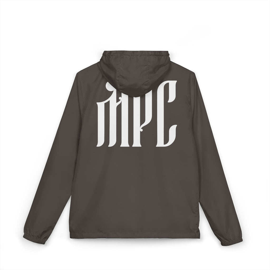 Windbreaker Jacket — White Camo with Gothic 'HPC' Back Logo