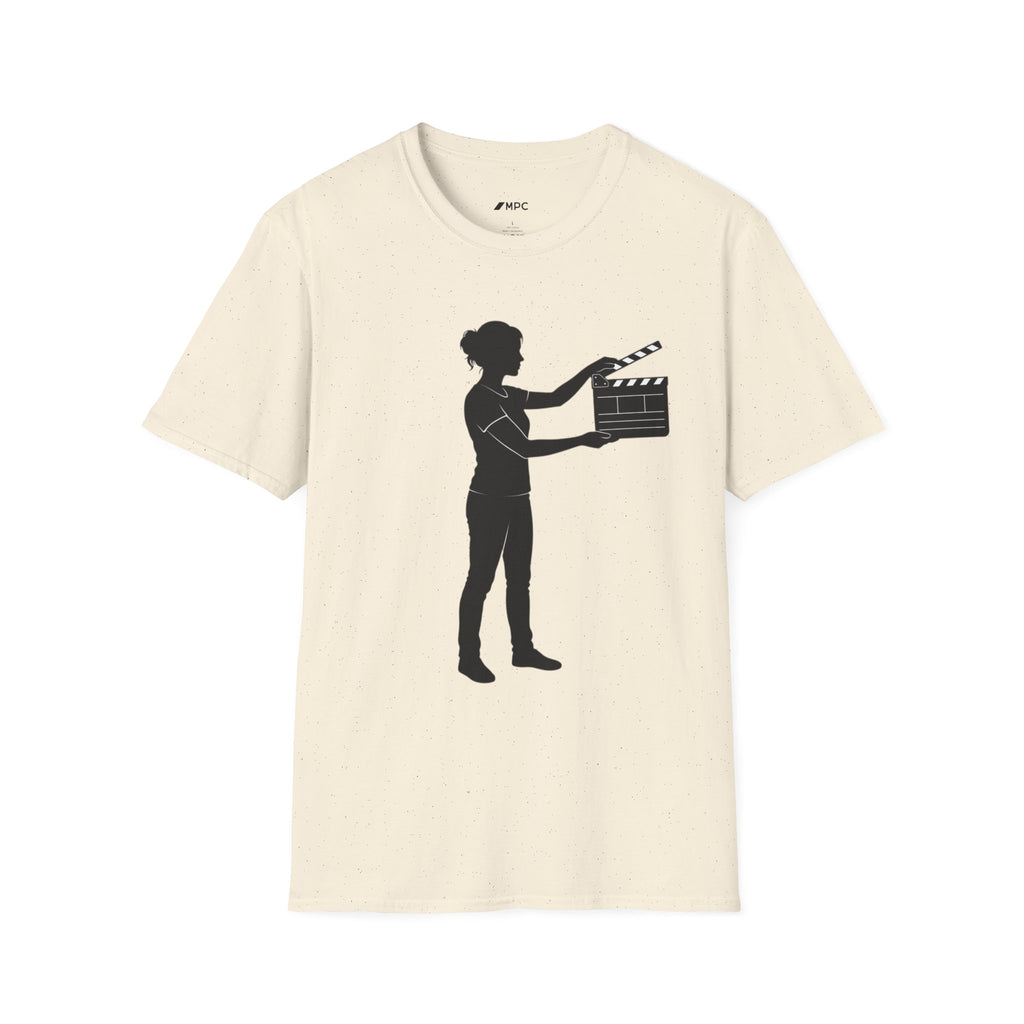 Filmmaker Silhouette T-Shirt — Movie Clapperboard Crew Tee