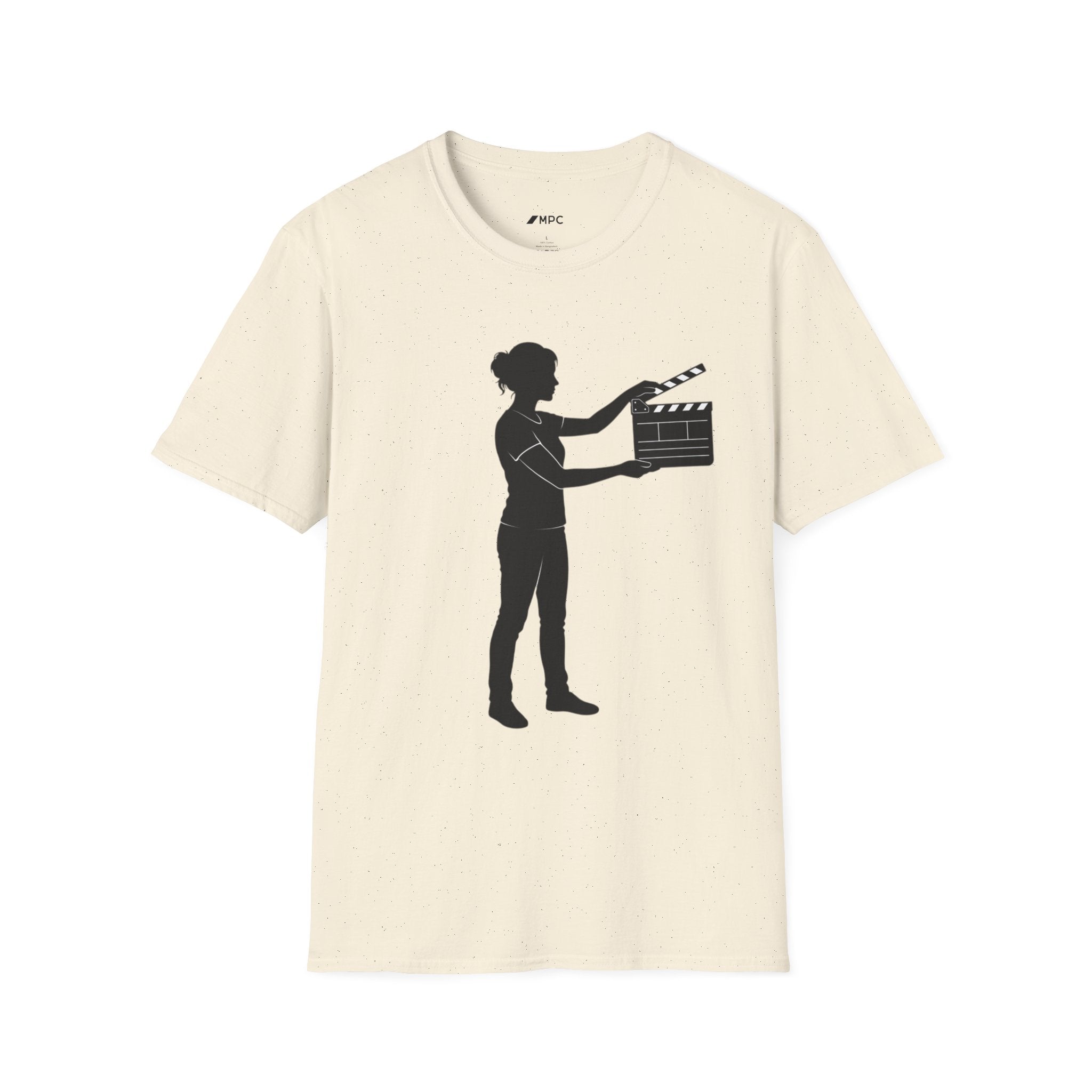 Filmmaker Silhouette T-Shirt — Movie Clapperboard Crew Tee