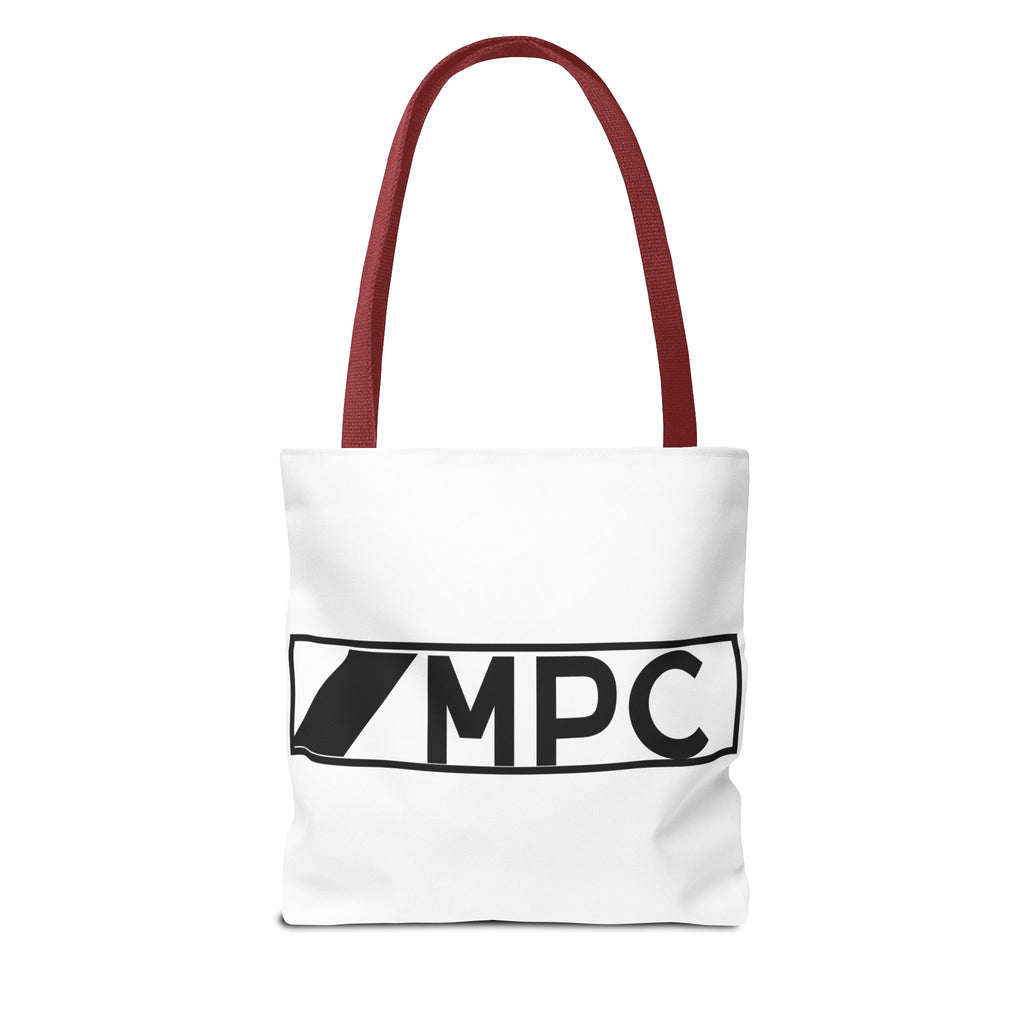 MPC Logo Tote Bag — Minimalist Black & White Music Producer Carryall