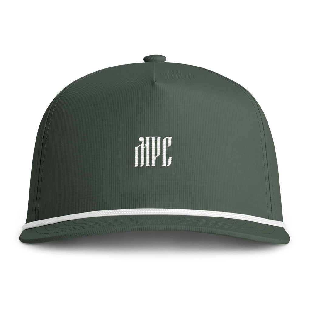 Sunwashed Rope Cap — Vintage Rope-Trim Baseball Hat with Embroidered Monogram