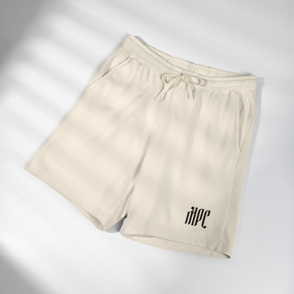 Lightweight Fleece Sweat Shorts — Minimal 'HPC' Logo Casual Lounge Shorts