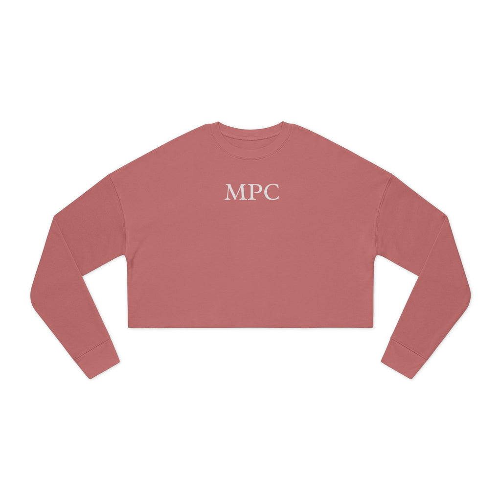 Cropped Sweatshirt - Monogram MPC Back Print, Cozy Casual Women's Crop Top