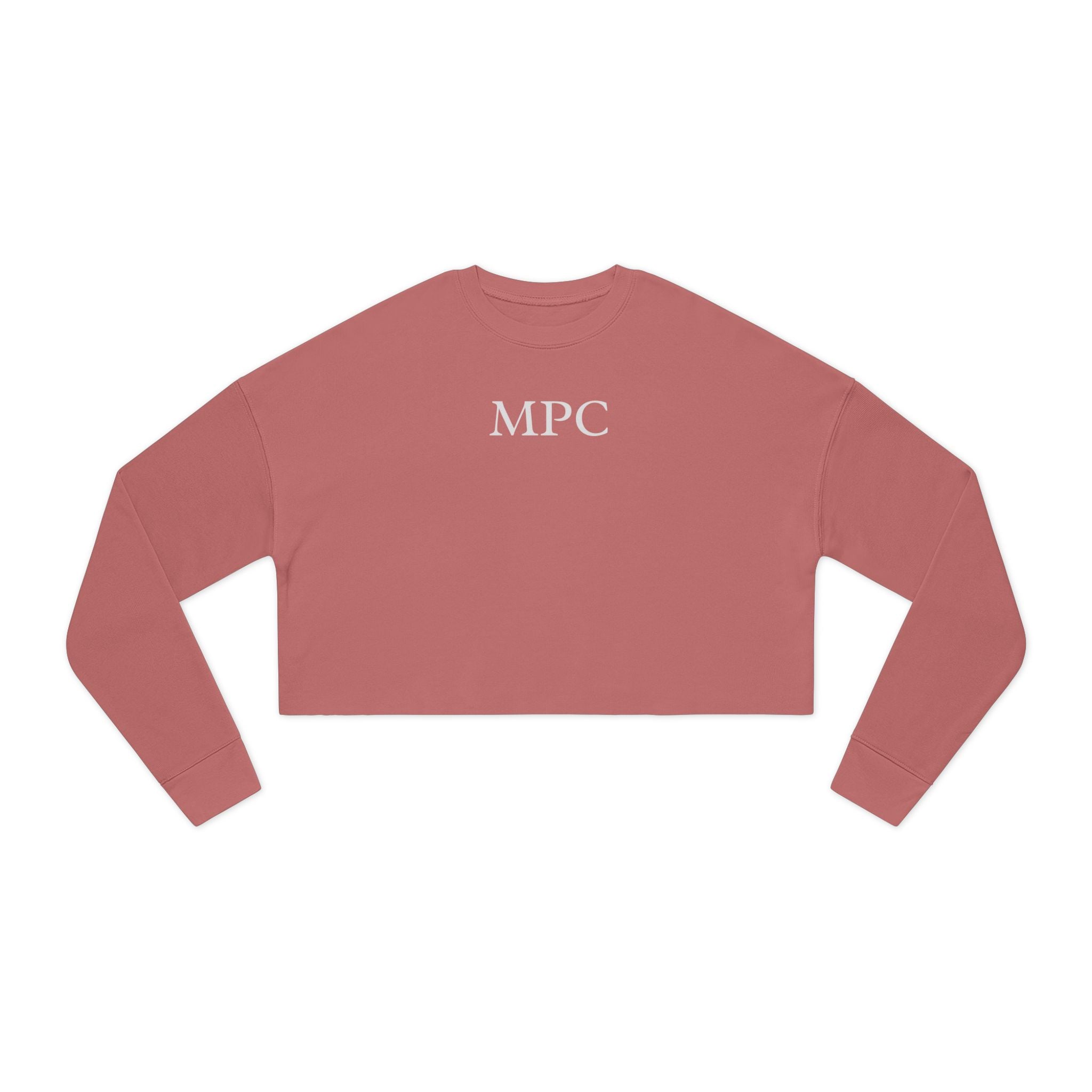Cropped Sweatshirt - Monogram MPC Back Print, Cozy Casual Women's Crop Top