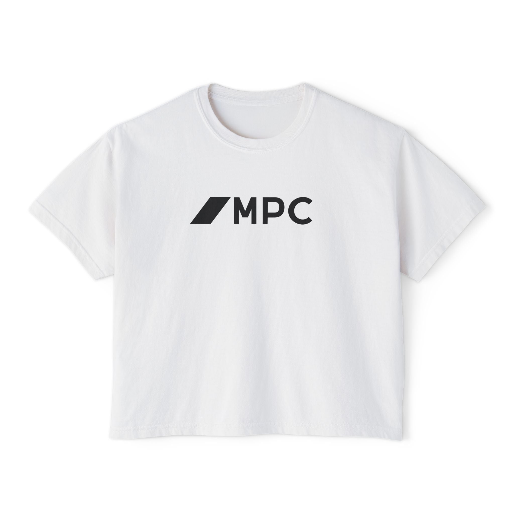 MPC Logo Women's Boxy Tee — Minimalist Graphic Crop T-Shirt