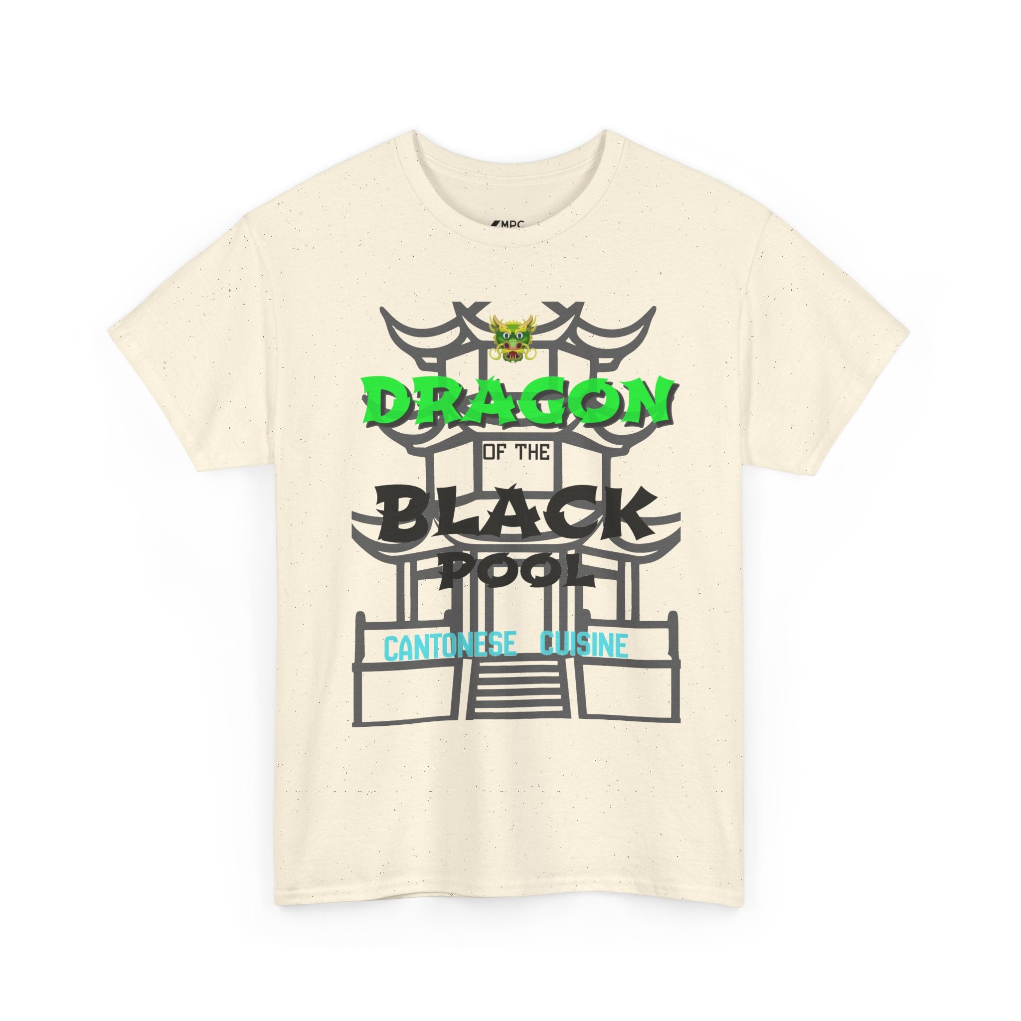 Dragon of the Black Pool Tee — Asian Temple Graphic T-Shirt