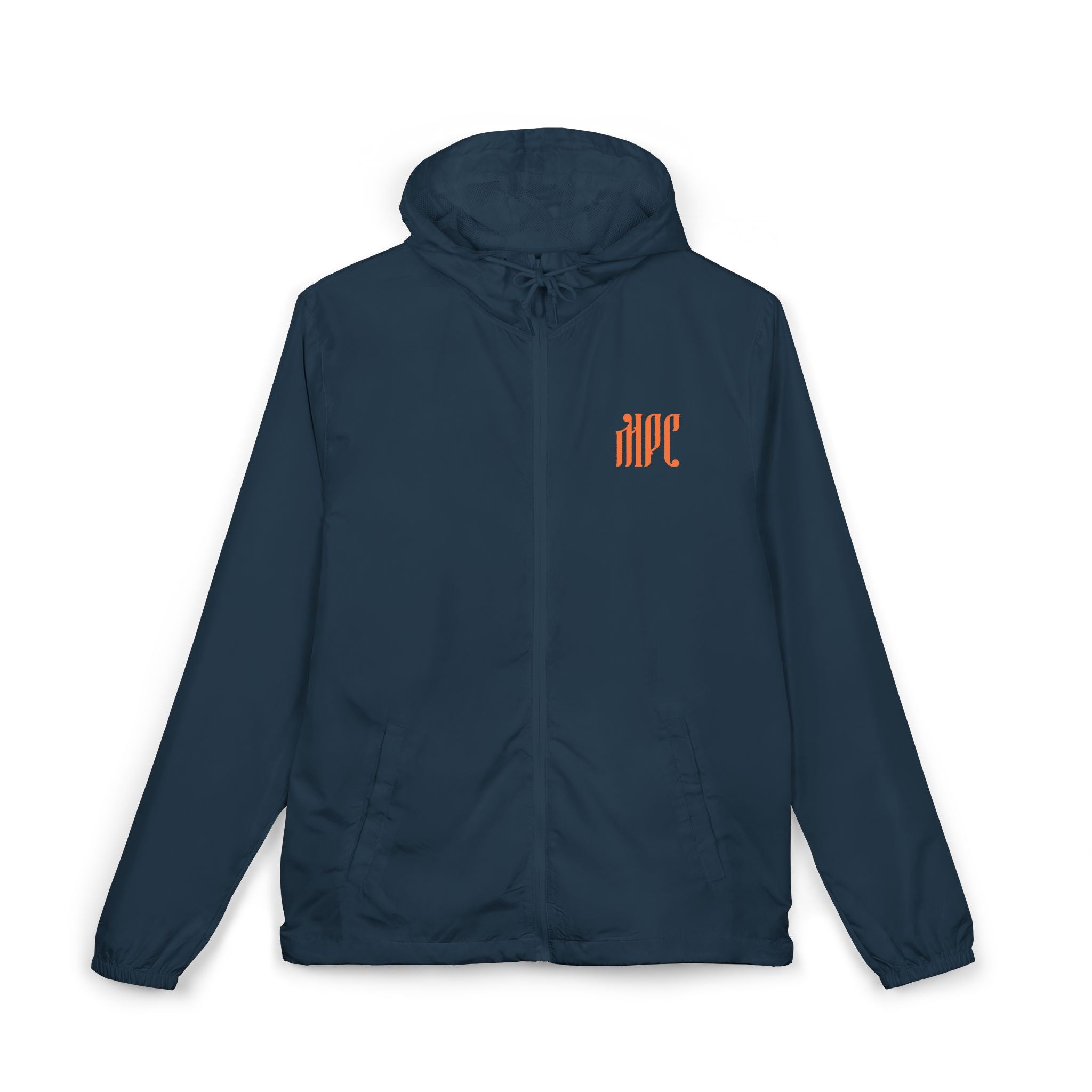 Windbreaker Jacket — White Camo Gothic "MPC" Logo
