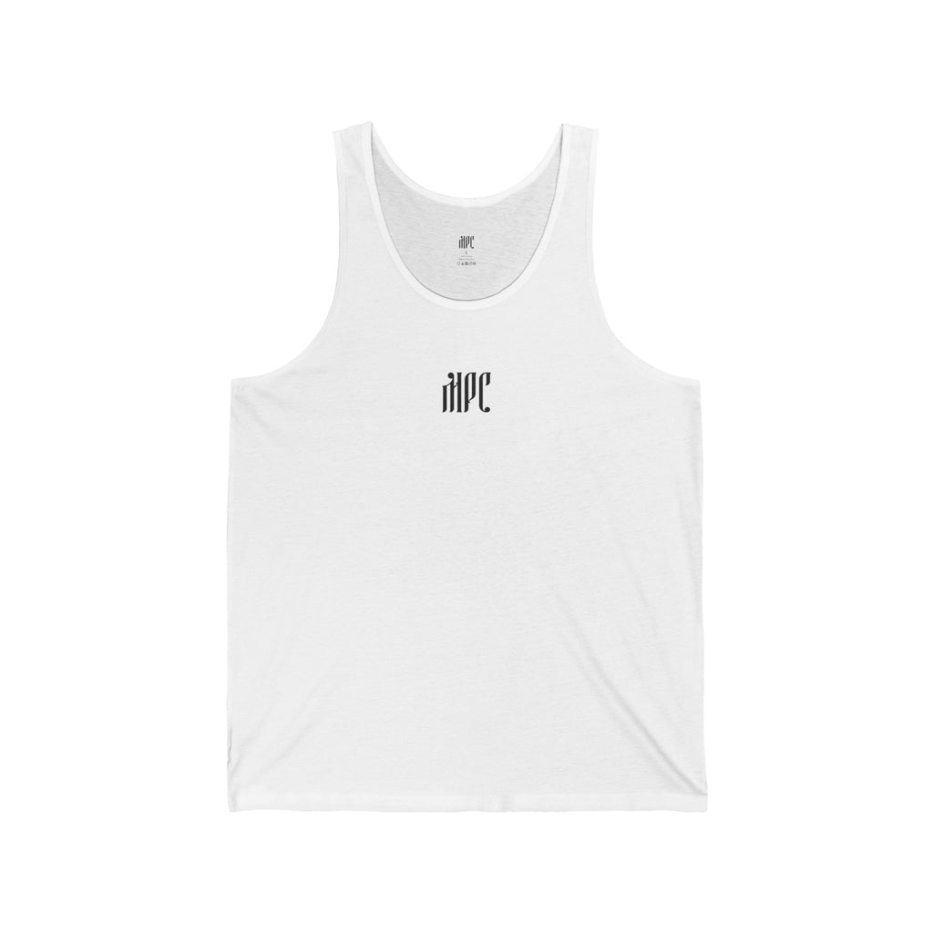 Minimalist Monogram Tank Top — Gothic "MPC" Chest & Back Design